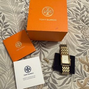 Tory Burch Gold Square Face Watch with extra link